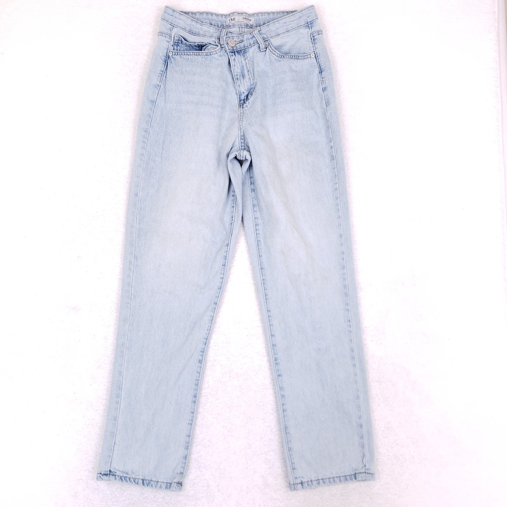 YMI Dream Jeans‎ 3/26 Asymmetric Waist Light Wash Straight Leg Streetwear